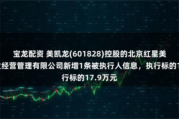 宝龙配资 美凯龙(601828)控股的北京红星美凯龙企业经营管理有限公司新增1条被执行人信息，执行标的17.9万元