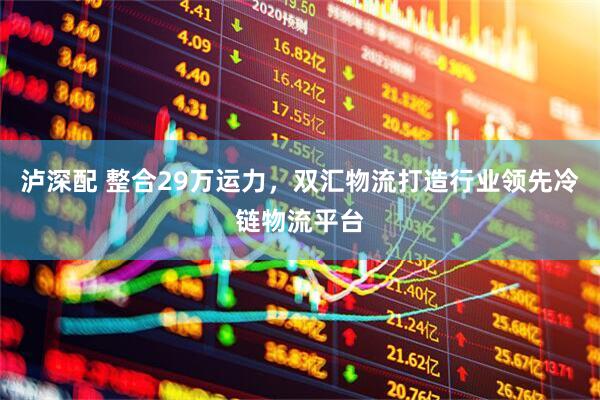 泸深配 整合29万运力，双汇物流打造行业领先冷链物流平台